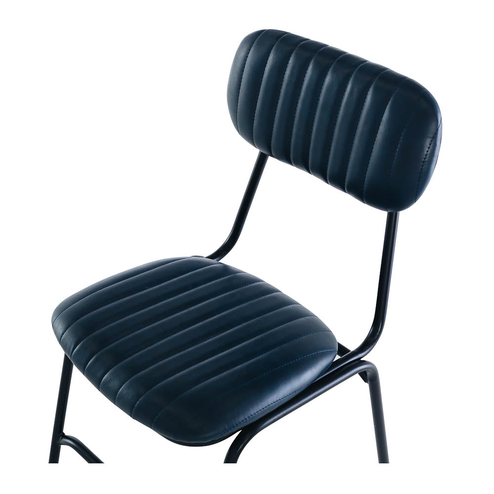 Datsun Chair Vintage Blue PU Accent