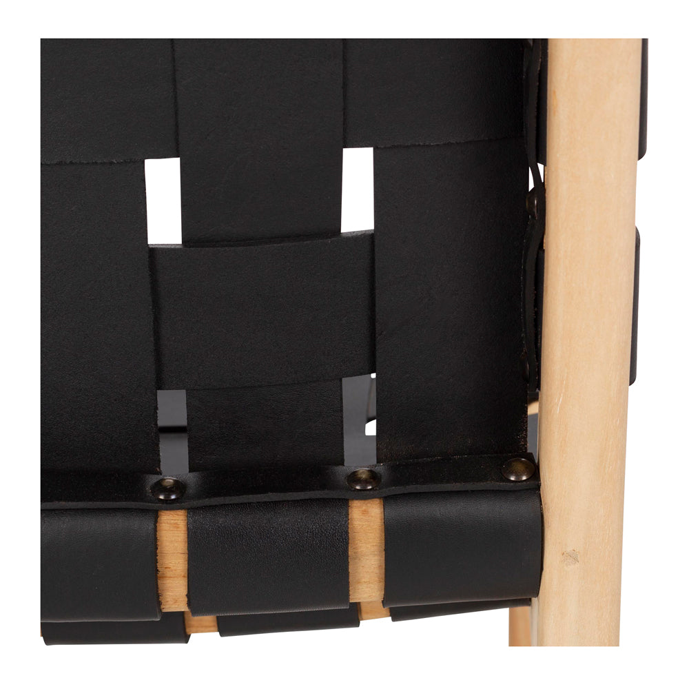 Indo Woven Dining Chair Black Accent