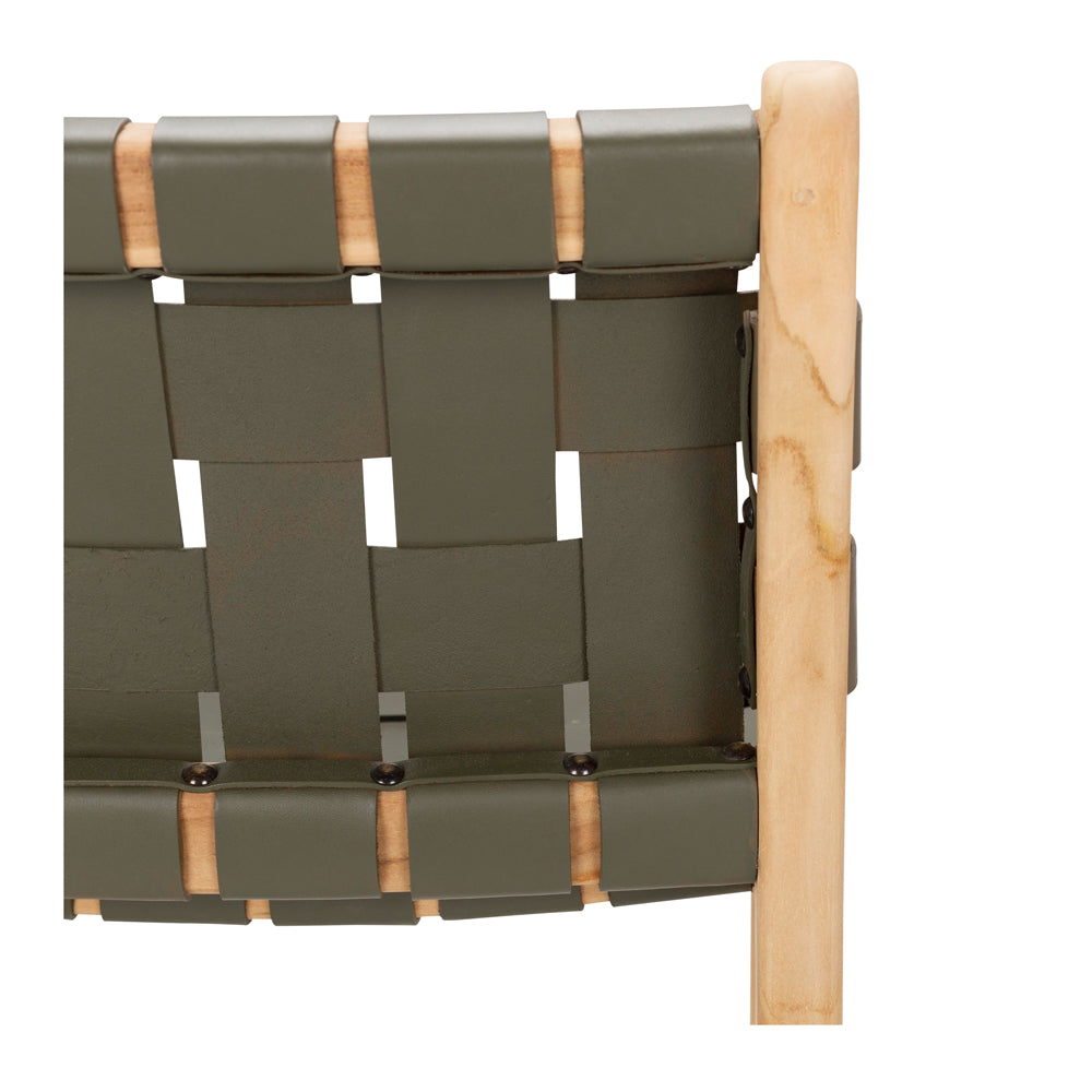 Indo Barstool Highback Olive Close Up