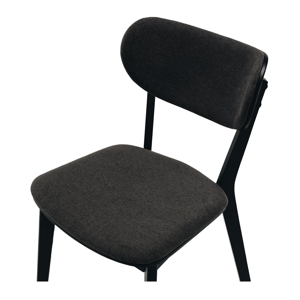 Zurich Chair Black Dark Grey Seat Accent