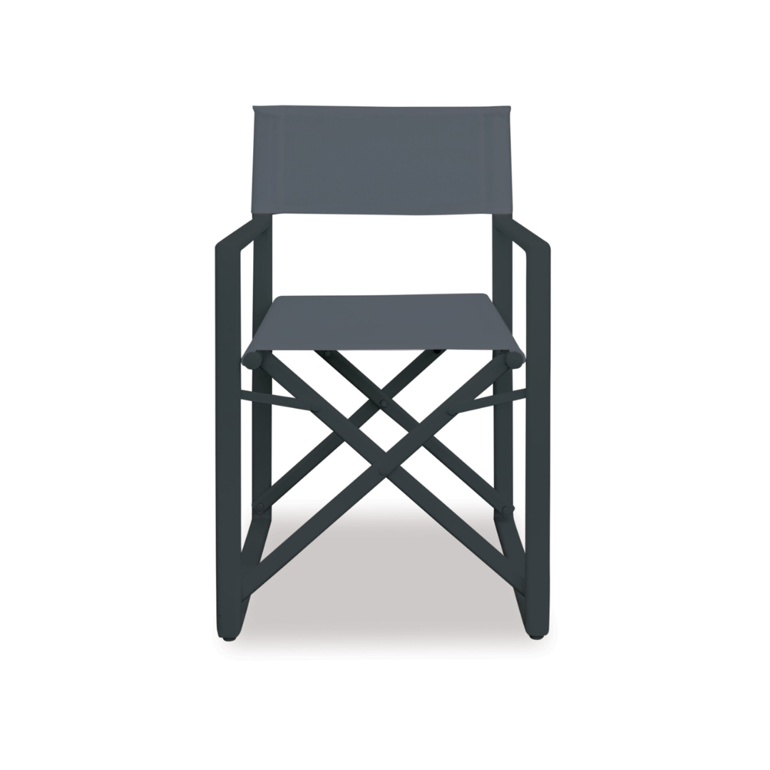 Director Folding Outdoor Chair Gun Metal