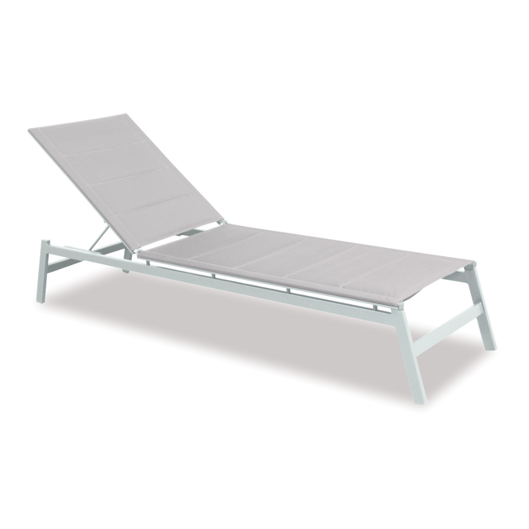 Boston Outdoor Sunlounger - White