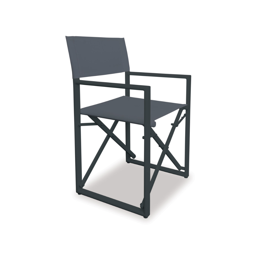 Director Folding Outdoor Chair Gun Metal