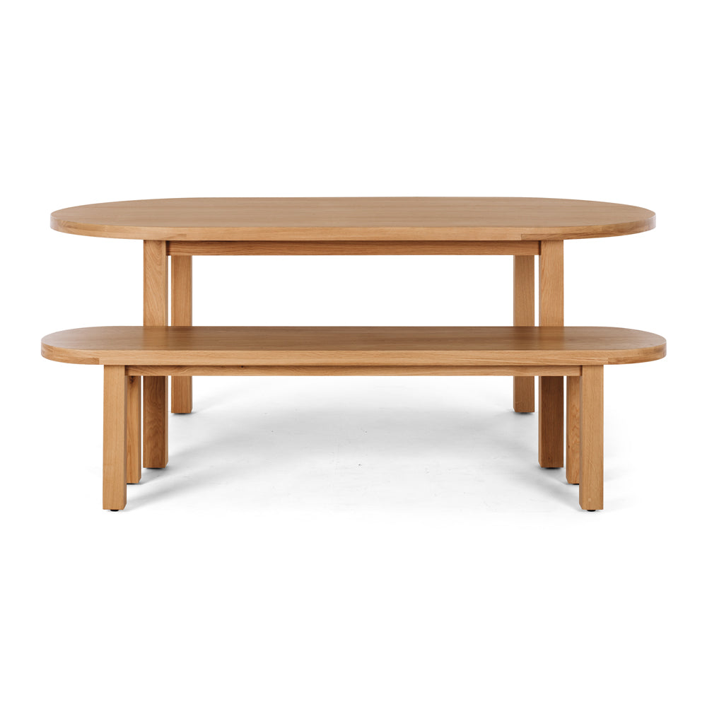 Arc Dining Table 2000 with Bench - Furniture Direct 2U 