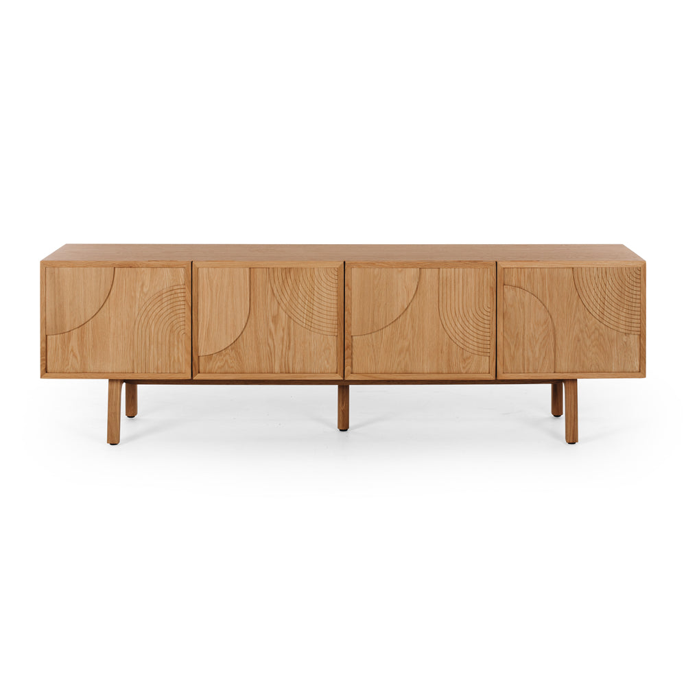 ARC Entertainment Unit (Natural Oak) Front 