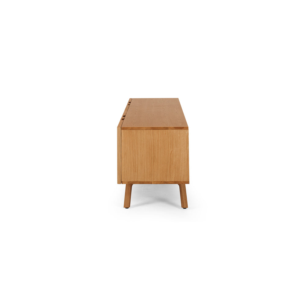 ARC Entertainment Unit (Natural Oak) Side On 