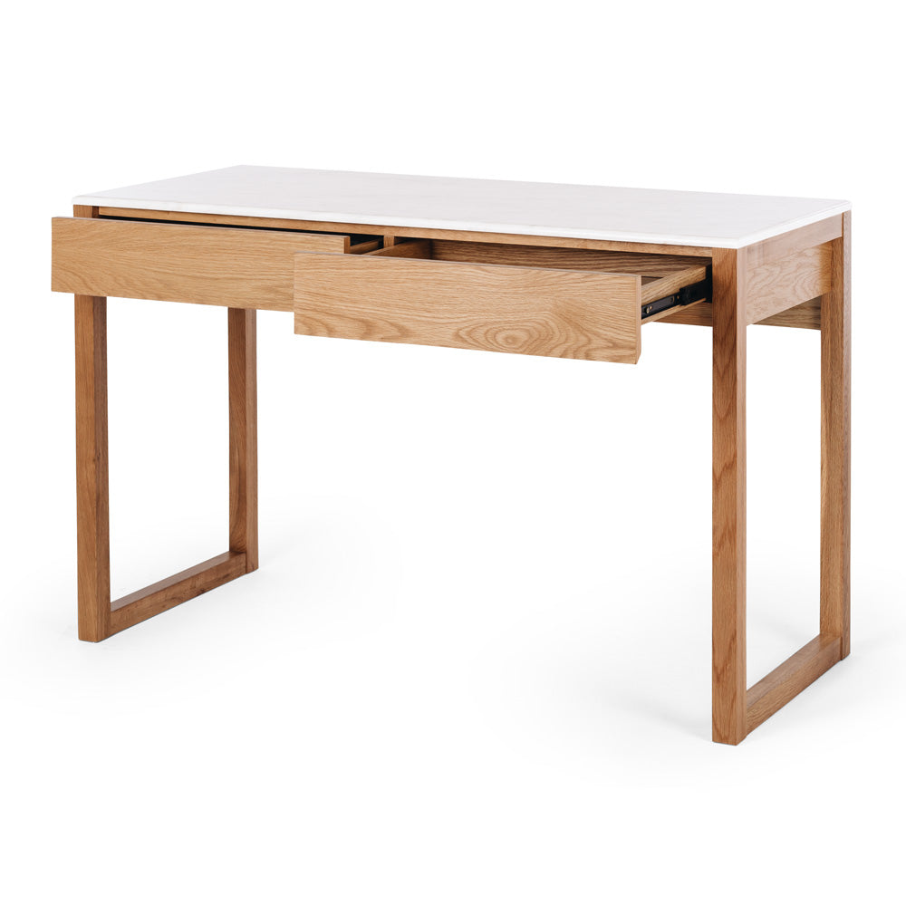 Avalon Natural Oak Desk (Marble Top)