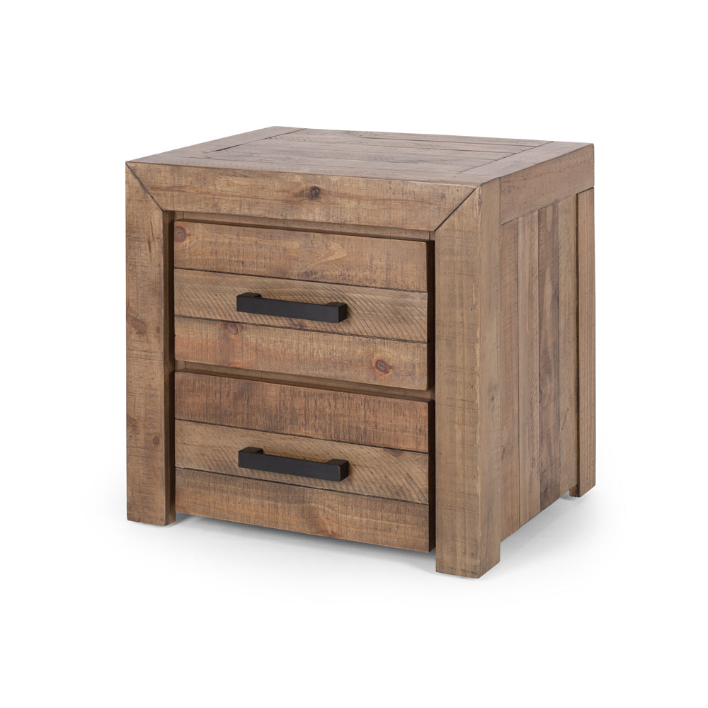 Raglan 2 Drawer Bedside Angle