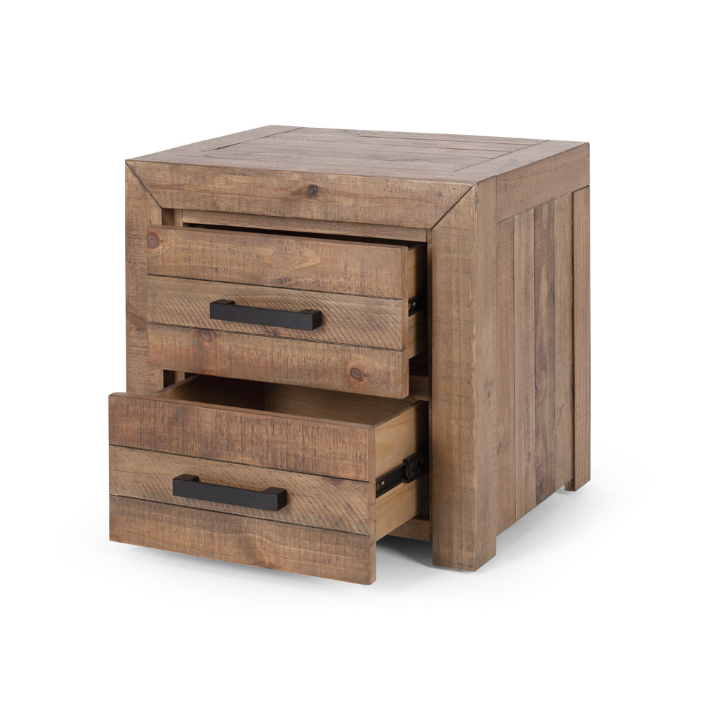 Raglan 2 Drawer Bedside Open Drawer