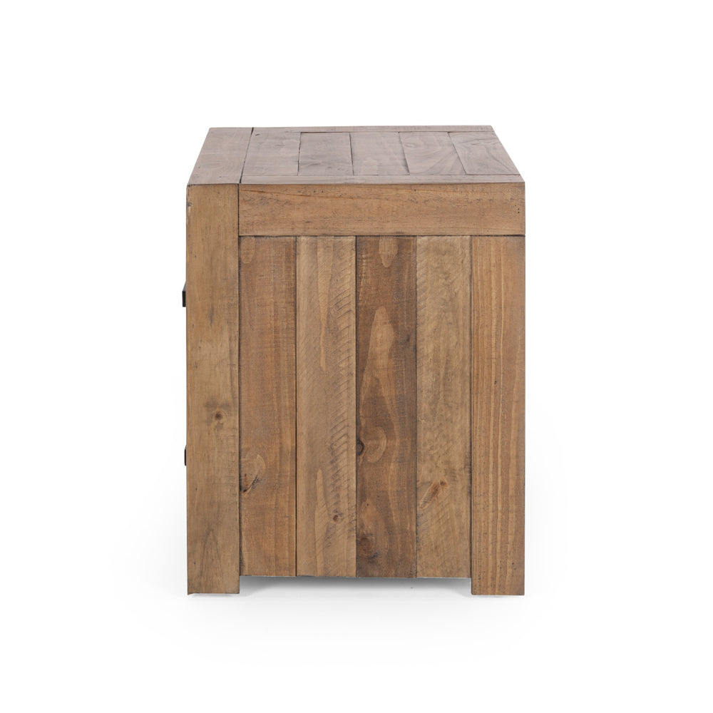 Raglan 2 Drawer Bedside Side View