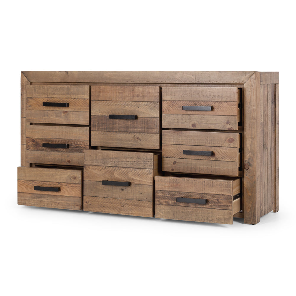 Raglan Dresser Open Drawers 