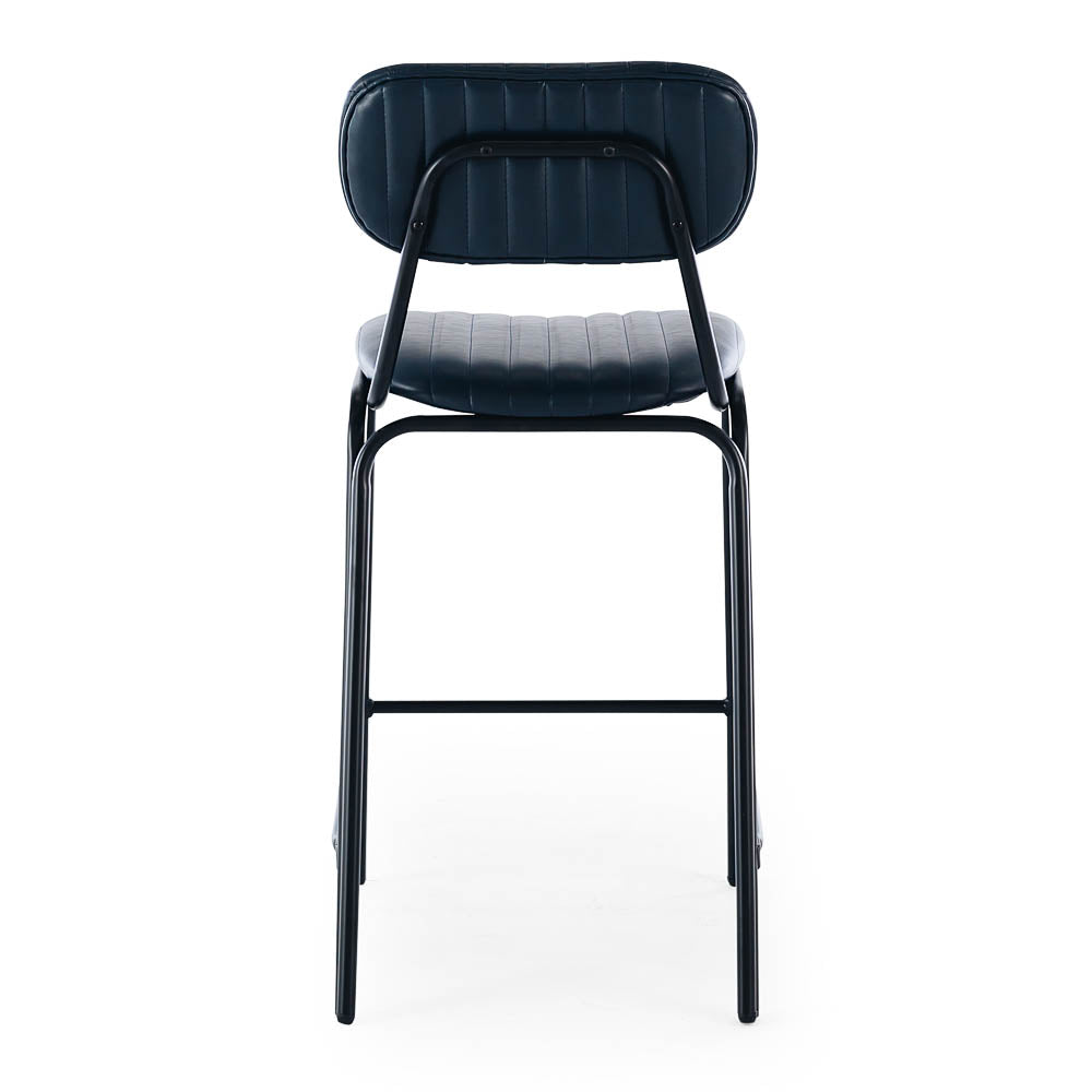 Datsun Barstool Vintage Blue PU Back
