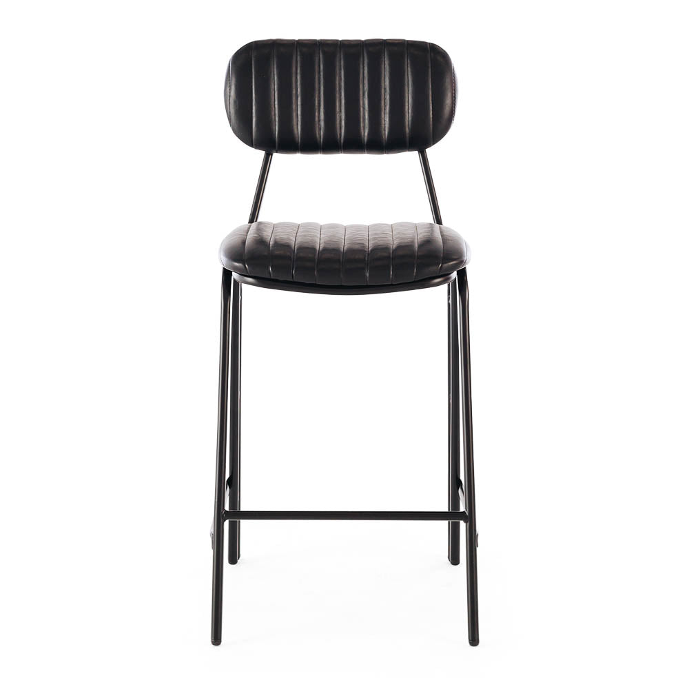 Datsun Barstool Vintage Black PU Front
