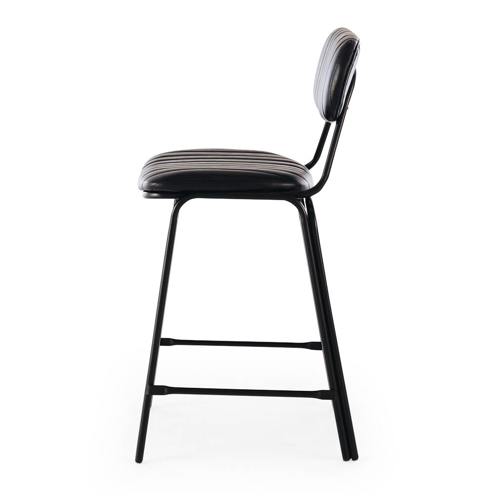 Datsun Barstool Vintage Black PU Side