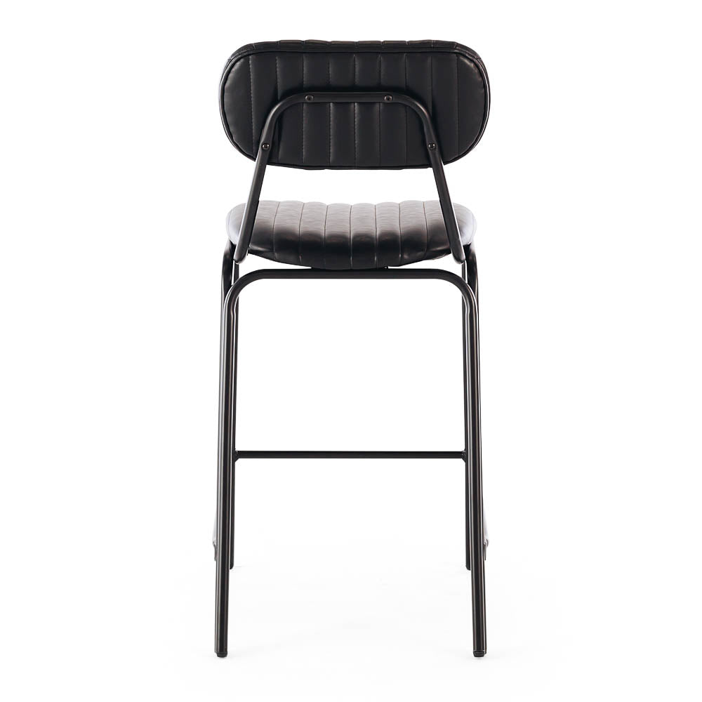 Datsun Barstool Vintage Black PU Back