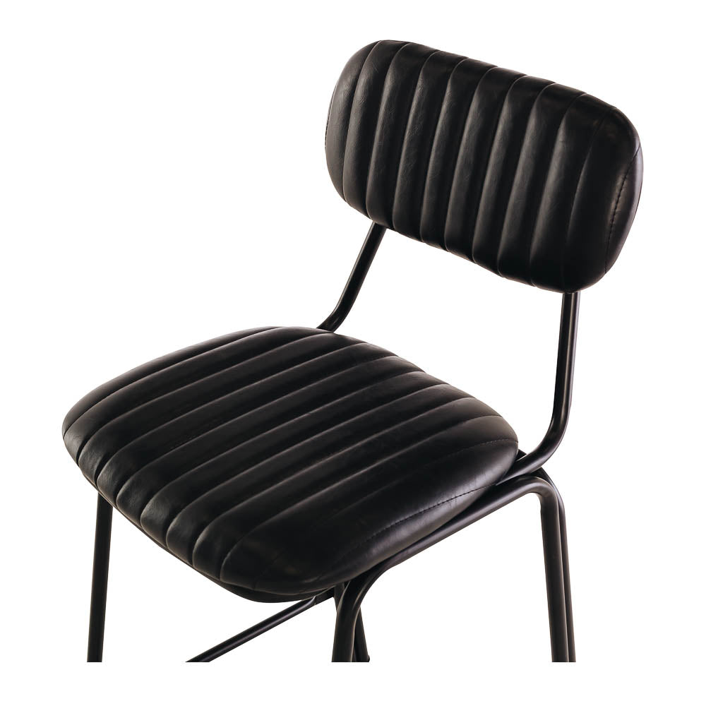 Datsun Barstool Vintage Black PU Accent