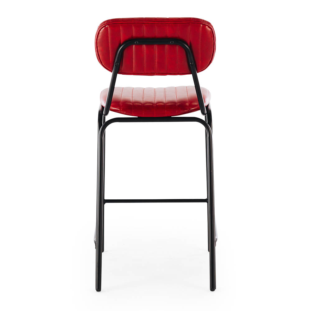 Datsun Barstool Vintage Red PU Back