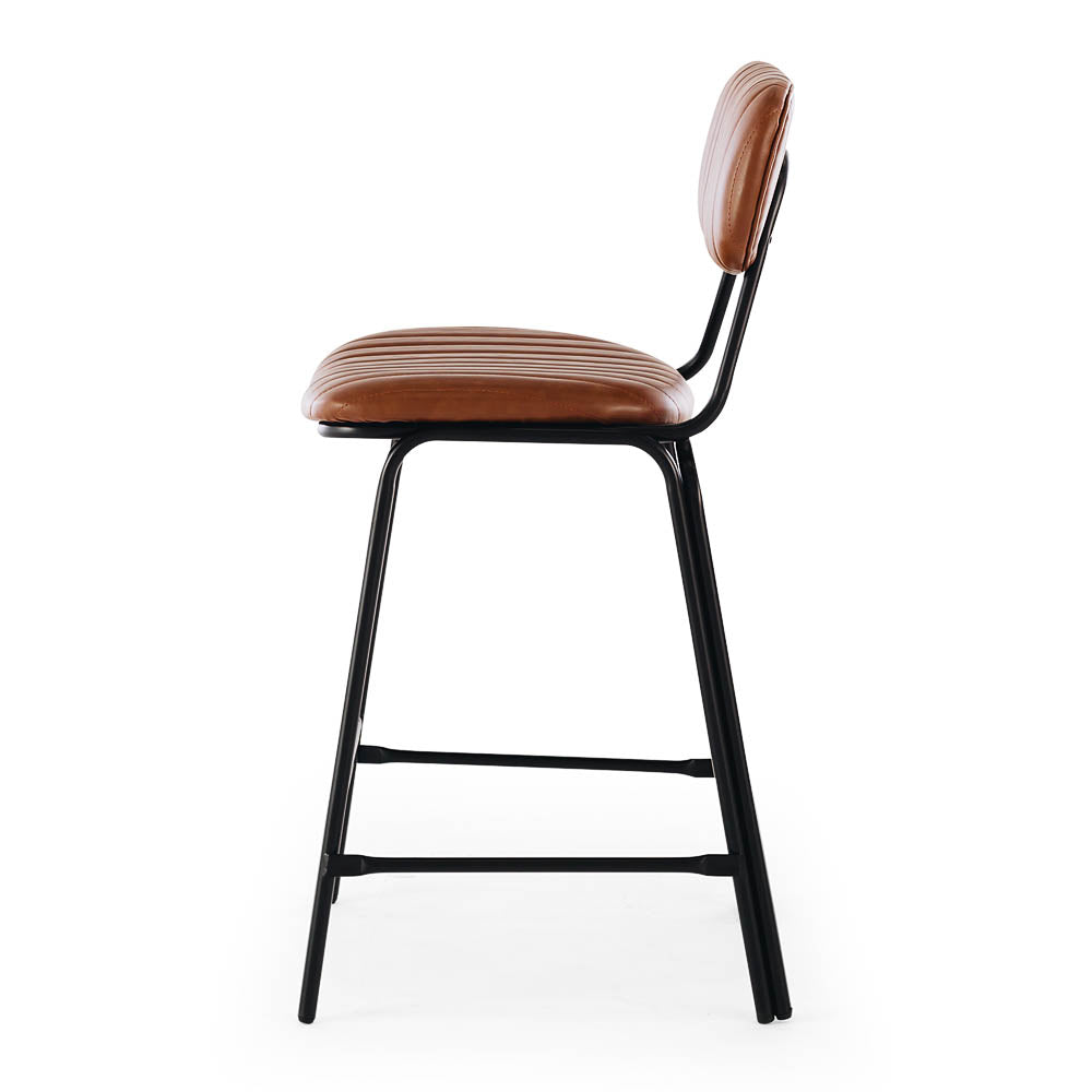 Datsun Barstool Vintage Tan PU Side