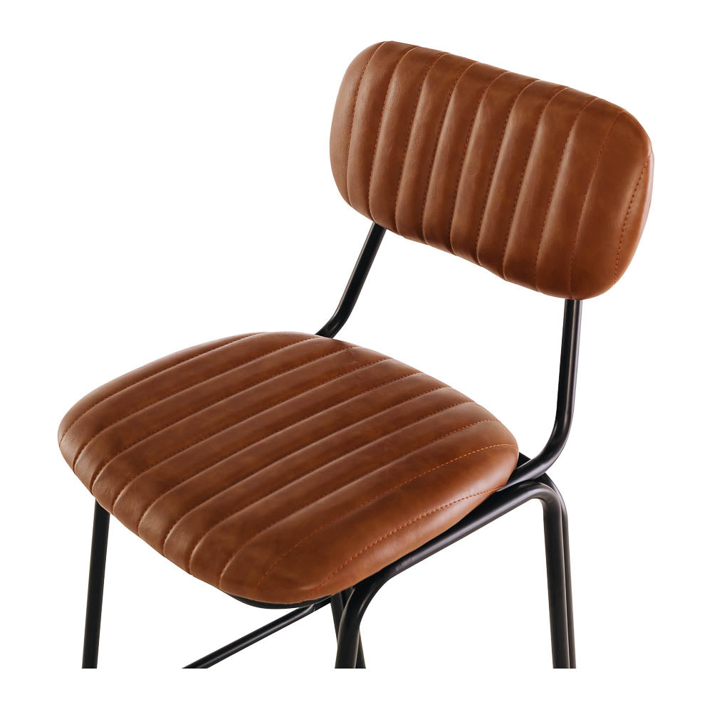 Datsun Barstool Vintage Tan PU Accent