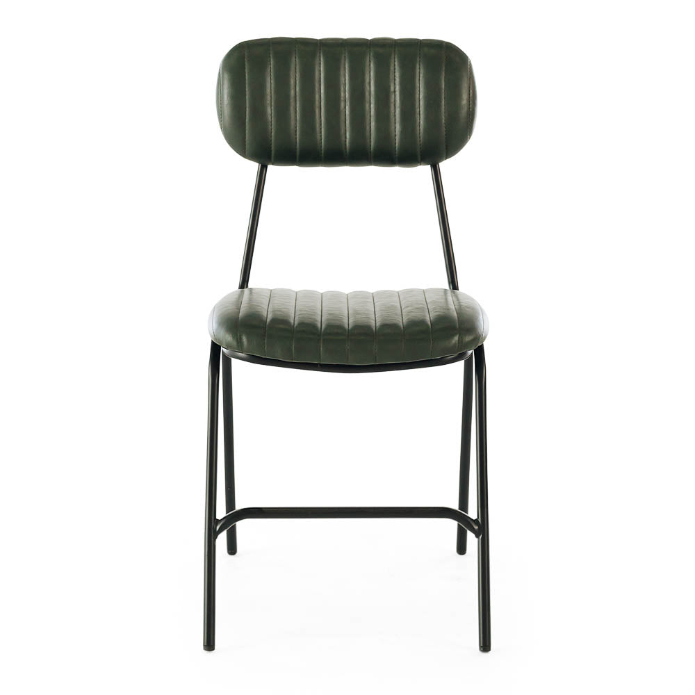 Datsun Chair Vintage Green PU Front 