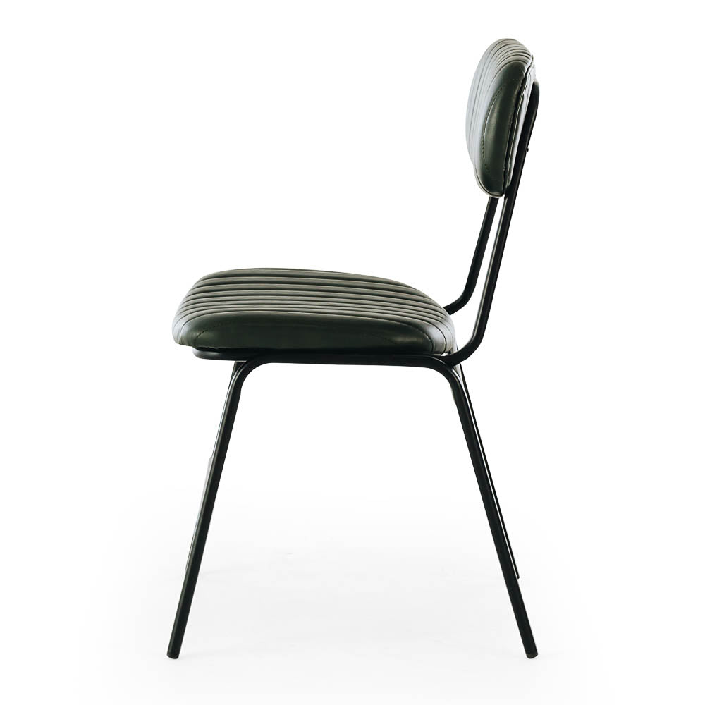Datsun Chair Vintage Green PU Side 