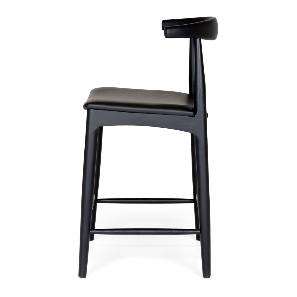 Elbow Barstool Black Side On 