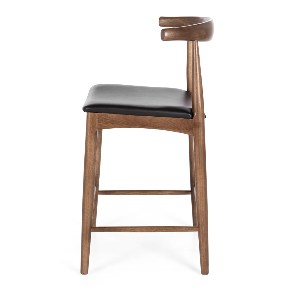 Elbow Barstool Dark Oak Side 