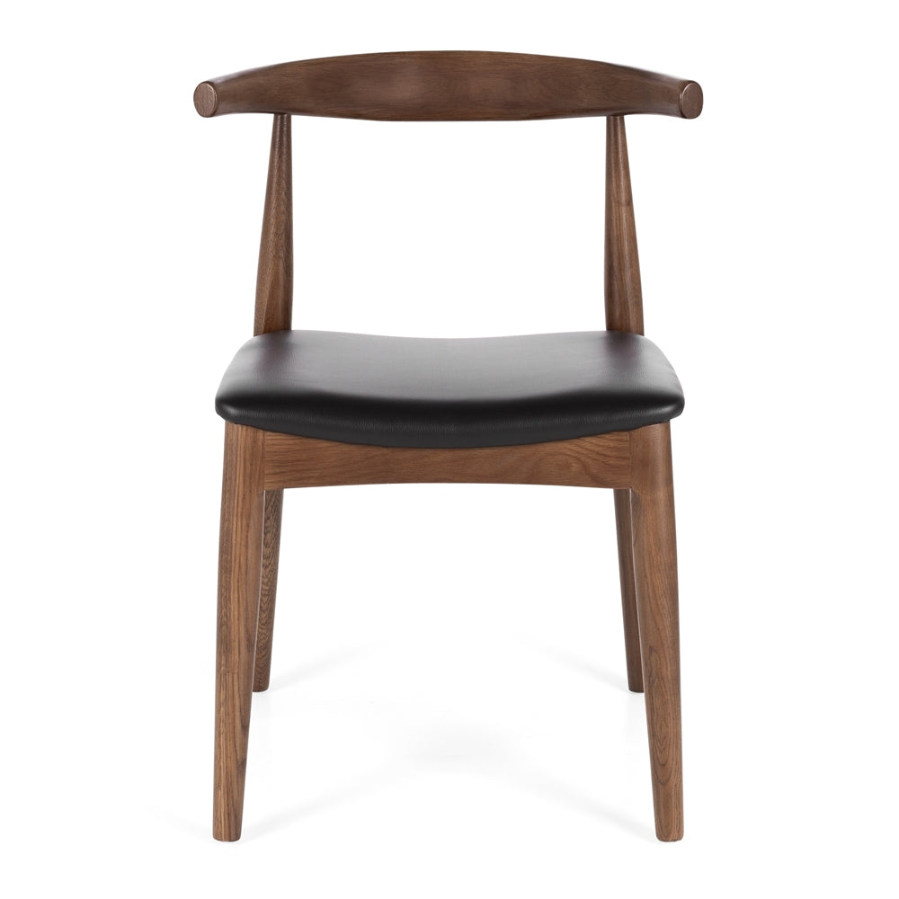 Elbow Dining Chair Deep Oak Front 
