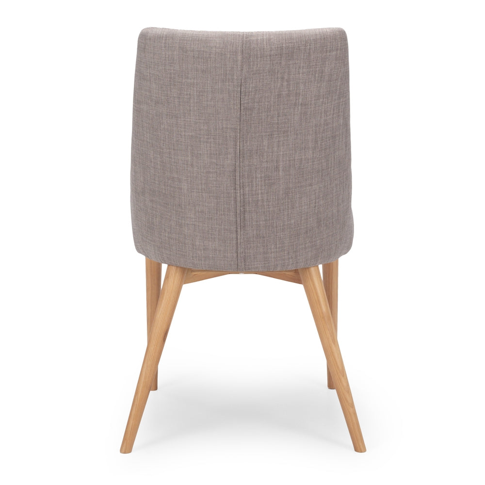 Eva Dining Chair Light Grey Back 
