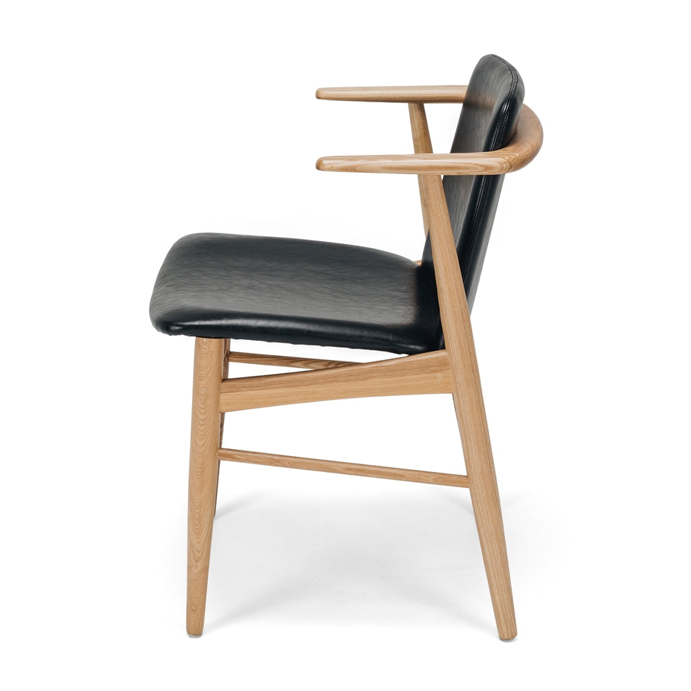 Flores Dining Chair Black Side on 