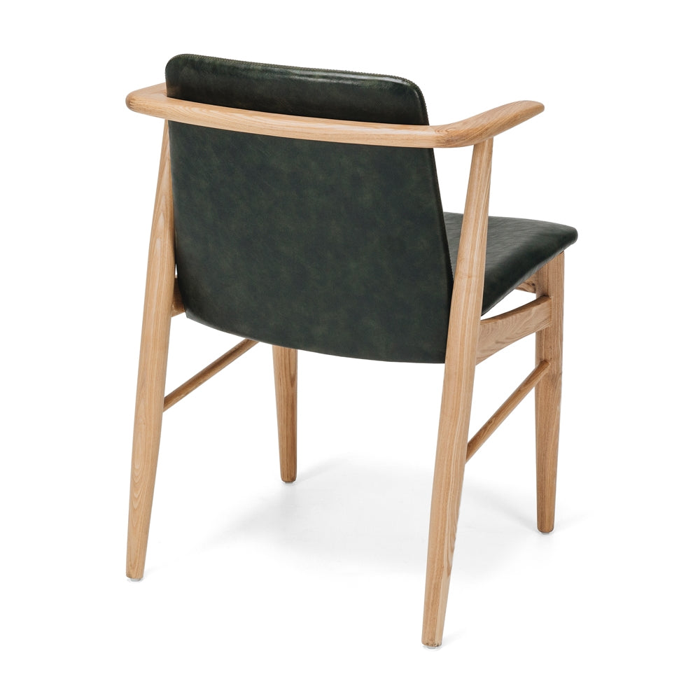 Flores Dining Chair Vintage Green Back 