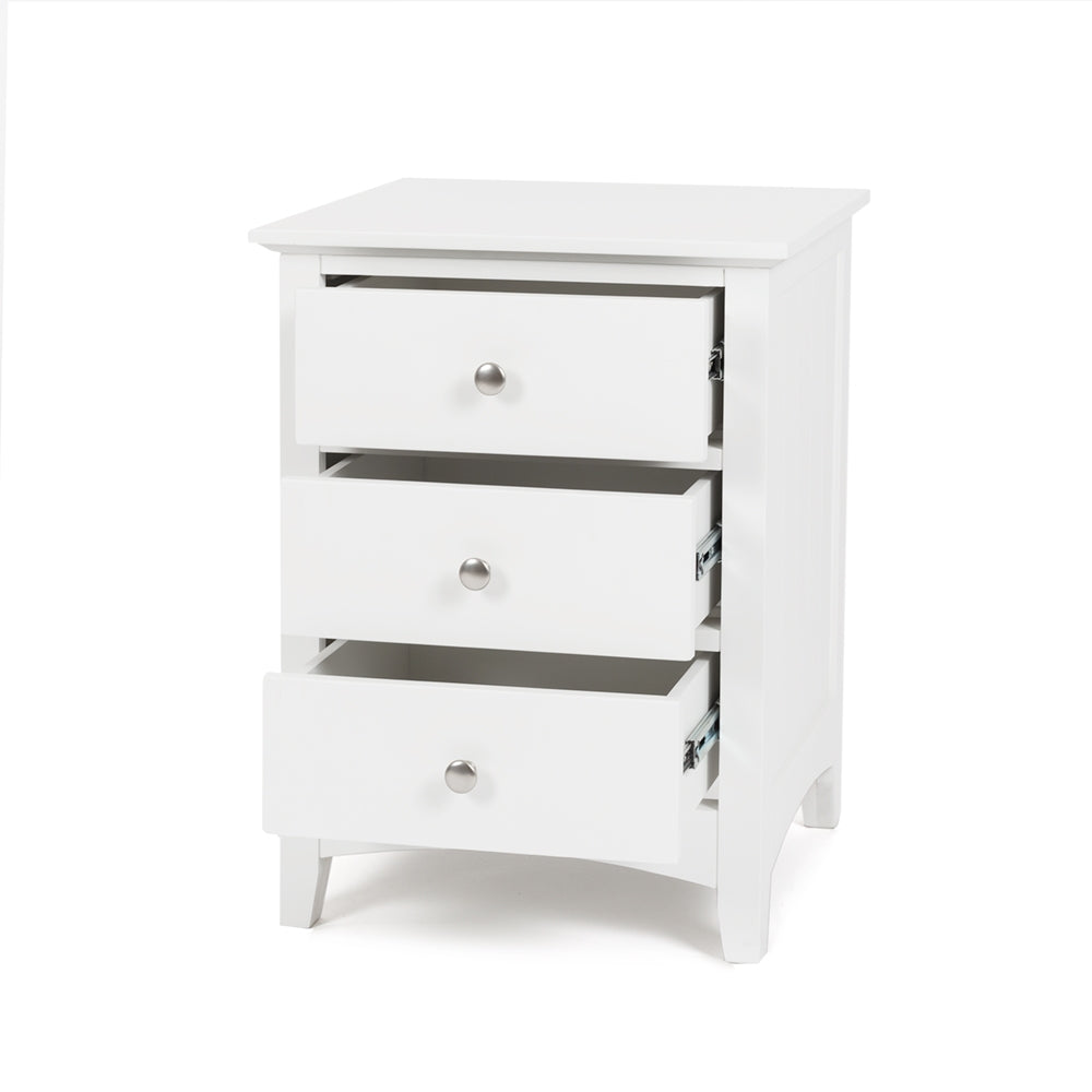 Jessica 3drw Bedside Opening drawer