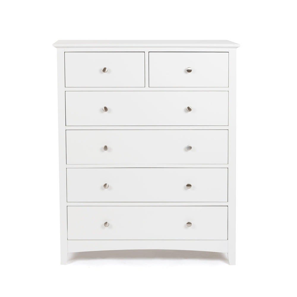 Jessica Tall Chest 6 Drawer Front 