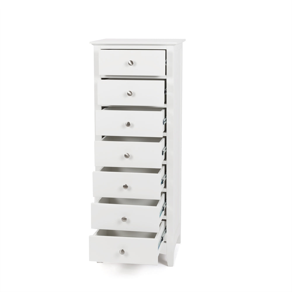 Jessica 7 drawer Tallboy Angle