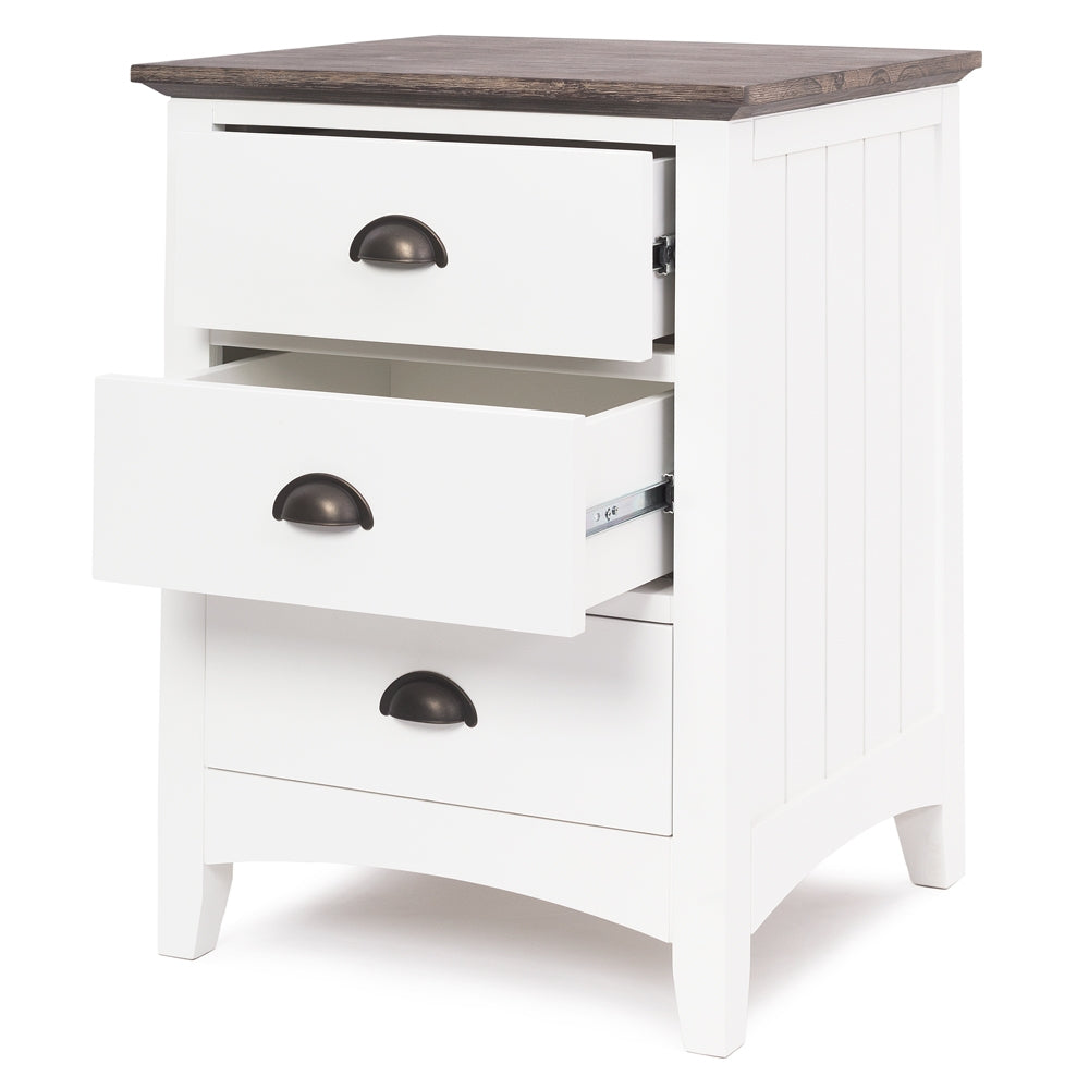 Provence Bedside 3 drawer Opening Drawer