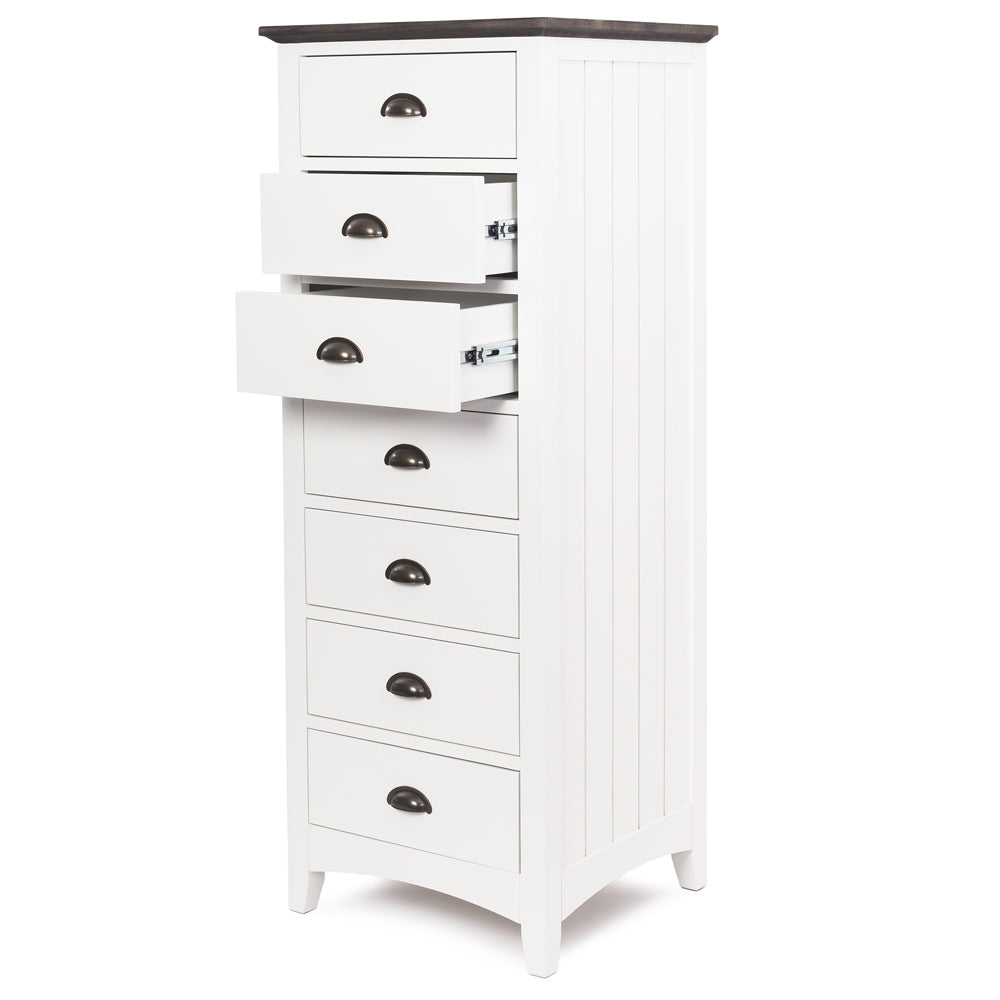 Provence 7 Drawer Tallboy Open Drawer