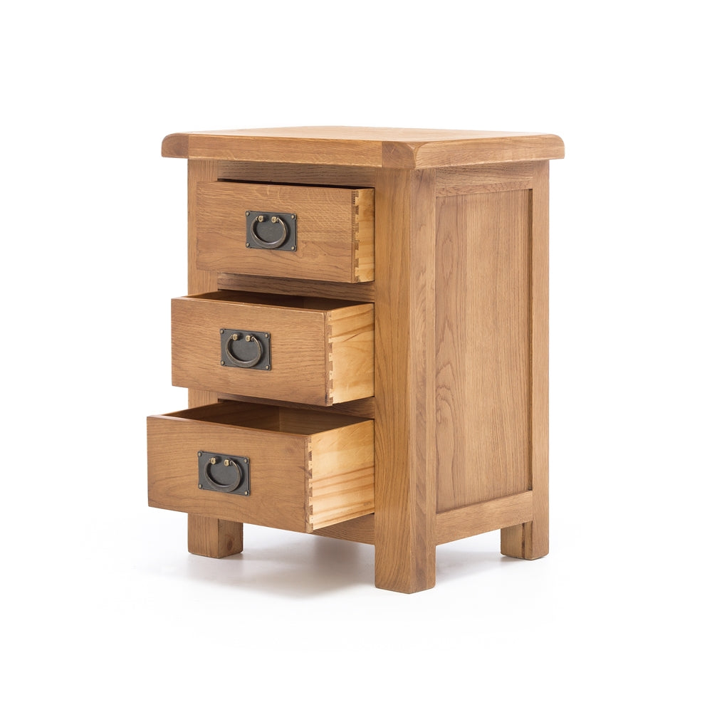 Salisbury Bedside Cabinet 3 drawer Drawer Open