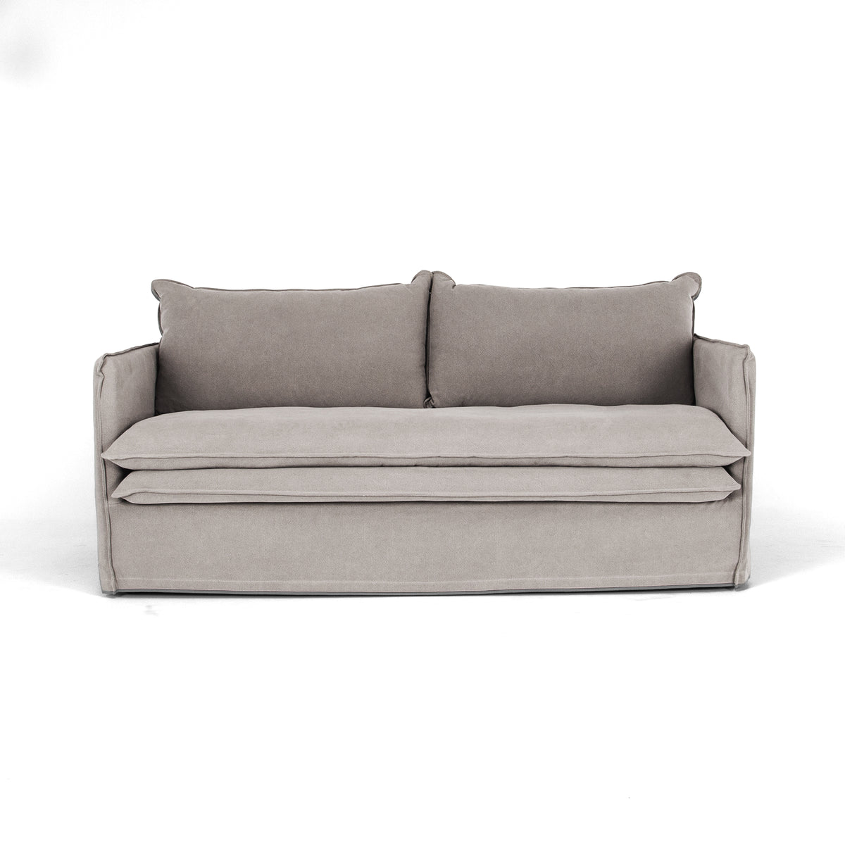 HAMILTON 2 Seat Slipcover Sofa - Cement