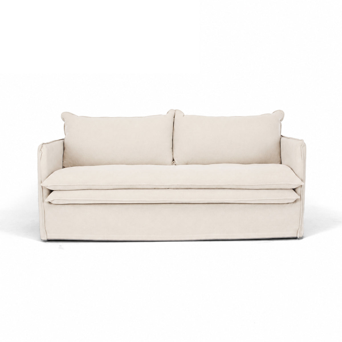 HAMILTON 2 Seat Slipcover Sofa - Oatmeal