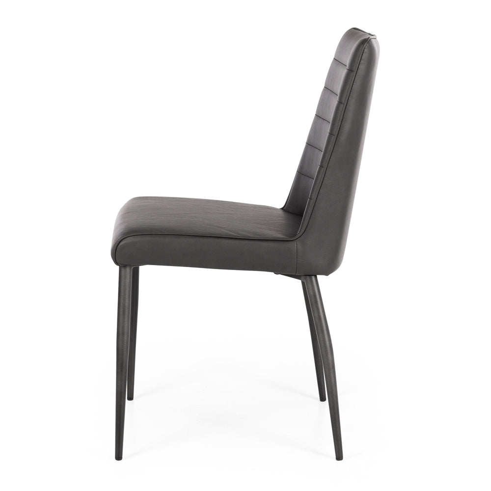 Hansel Dining Chair Grey Side On 