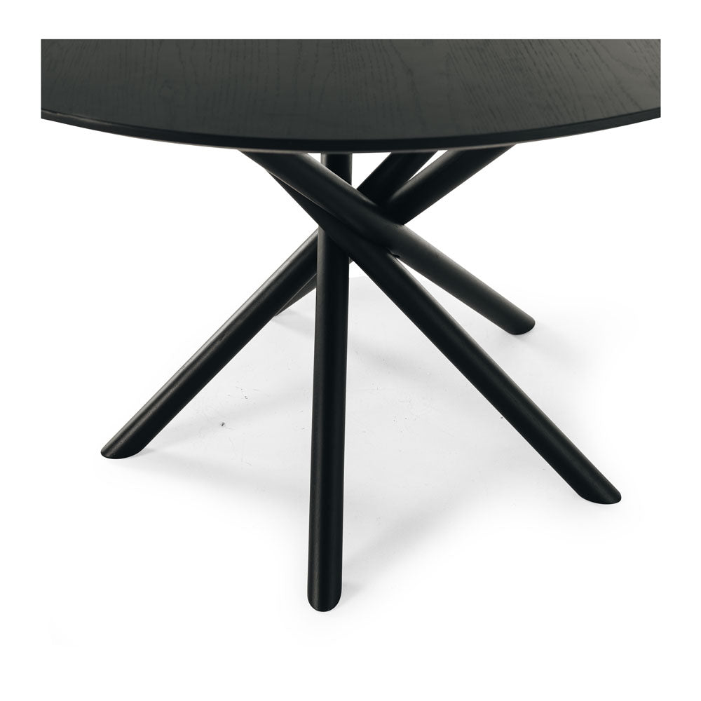 Harper Round Dining Table 1200 Black Close Up