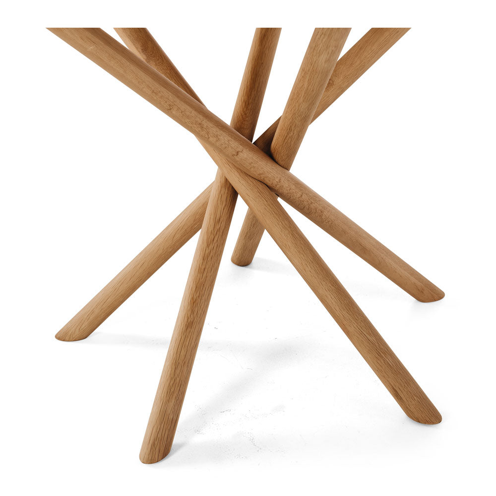 Harper Round Dining Table 1200 Natural Legs