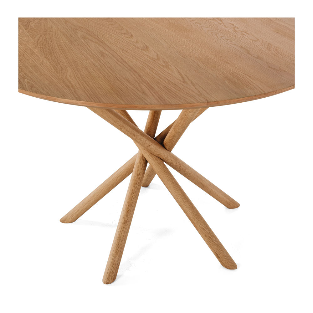 Harper Round Dining Table 1200 Natural Close Up