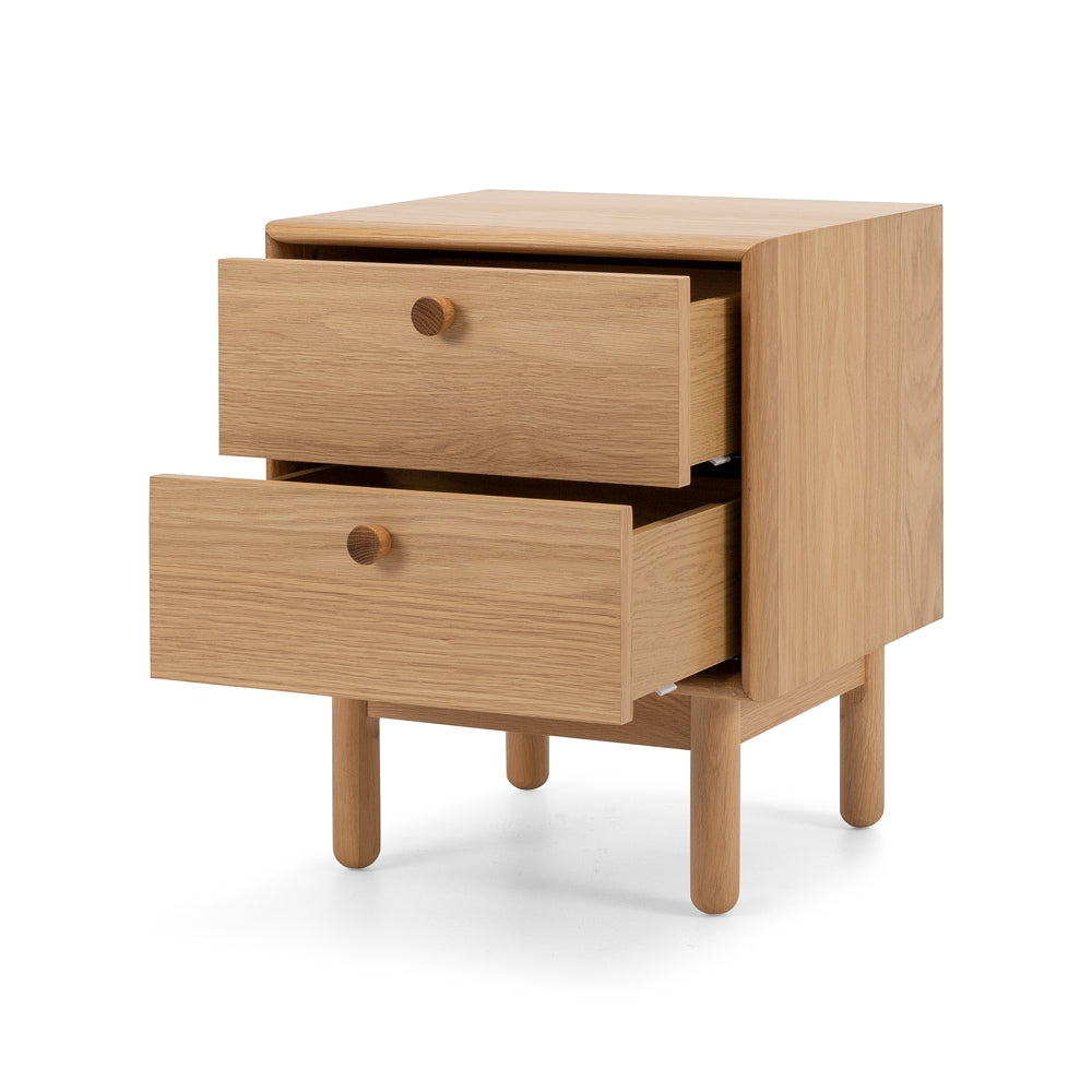 Rotterdam Bedside 2 Drawer Drawer Opening 