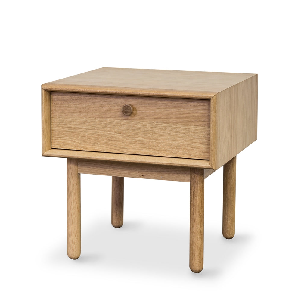 Rotterdam 1 drawer Bedside Angle