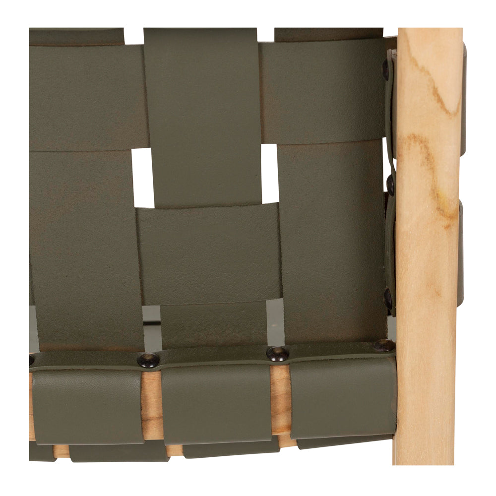 Indo Woven Dining Chair Olive Accent 