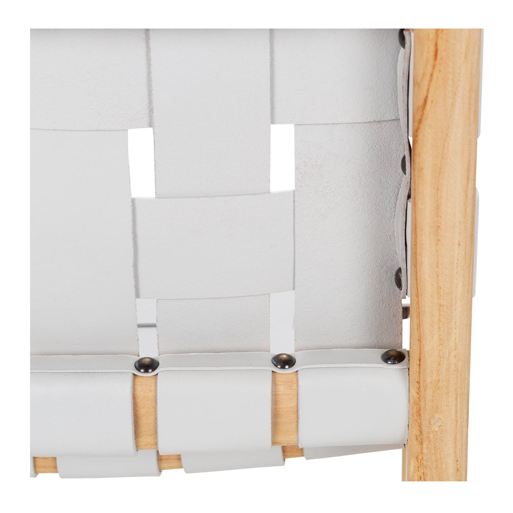 Indo Woven Dining Chair Duck Egg Accent