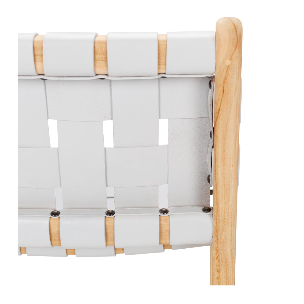 Indo Barstool Highback Duck egg Weave