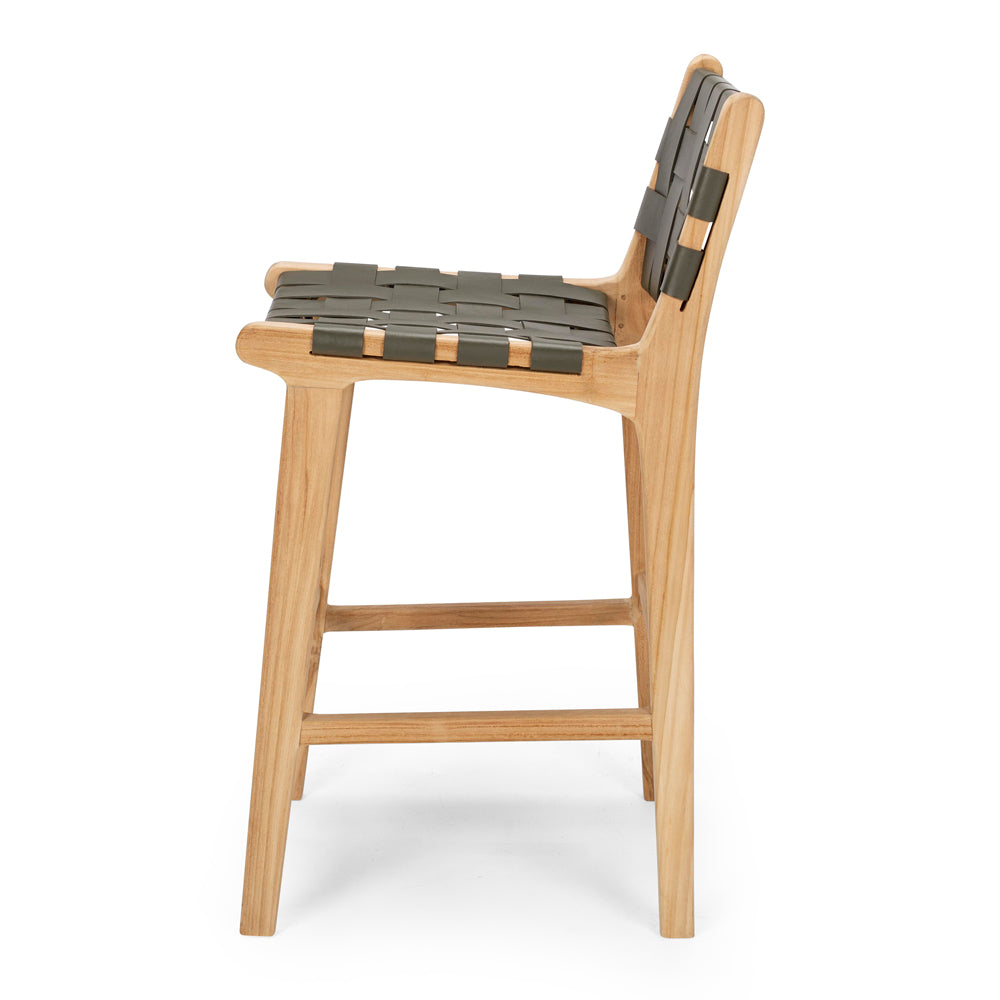 Indo Barstool Highback Olive Side