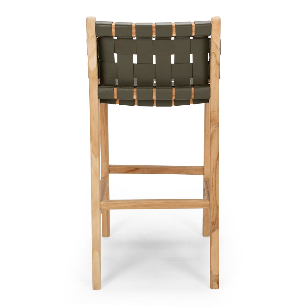 Indo Barstool Highback Olive Back
